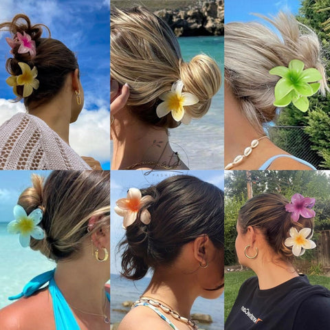 LATAFASHIONS Trendy Floral Hair Accessories - Best Selling 4 Piece Set Large Size